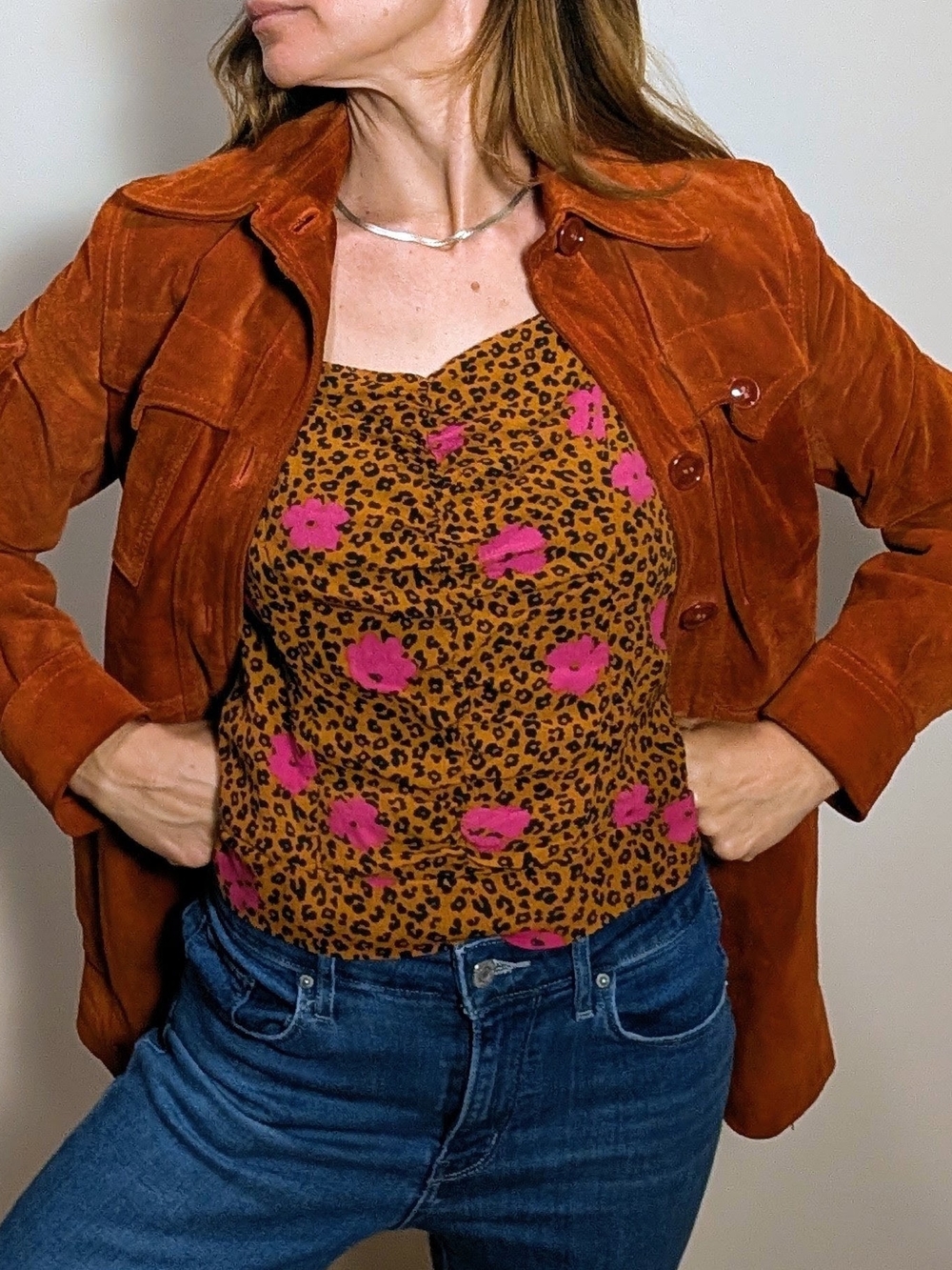 🧥 Vintage Casual Corner rust suede safari jacket made in Uruguay - Picture 7 of 15
